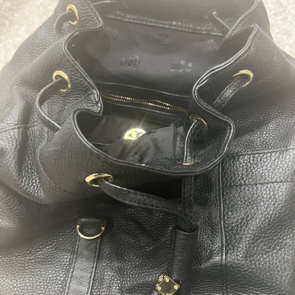 Tory Burch Leather Drawstring Backpack